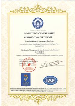 Certificate - ISO 9001 Lingtie