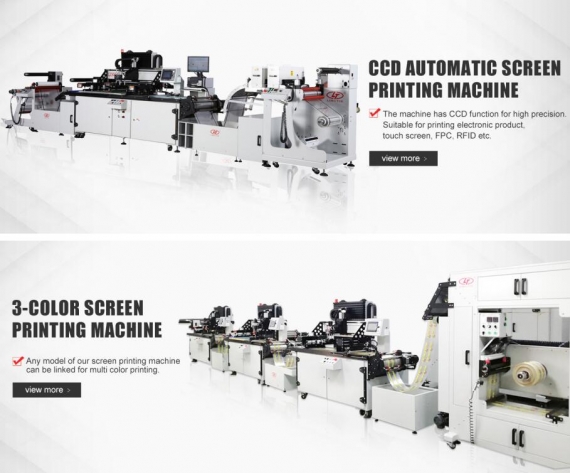 Roll to Roll 3 color continuous label printing machine 