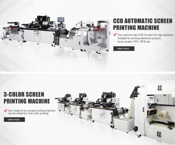 Roll to Roll 2 color continuous label printing machine with UV curing system 