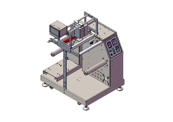 Rewinder with thermal transfer printing 