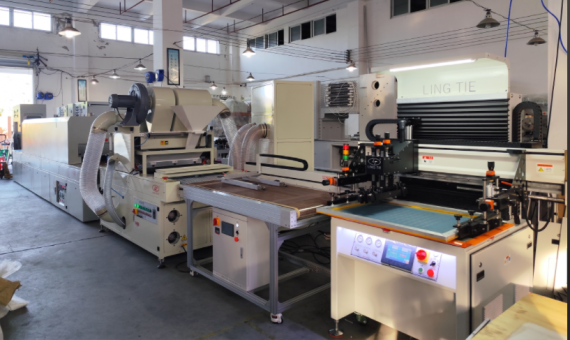 semi-automatic sheet screen printing machine with oven 