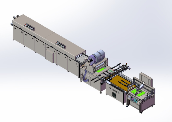semi-automatic sheet screen printing machine with oven 