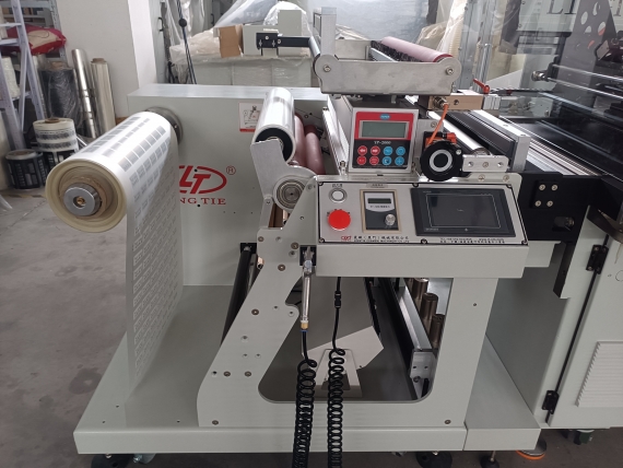 2 Color adhesive label roll to roll screen printing machine 
