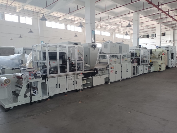 2 Color adhesive label roll to roll screen printing machine 